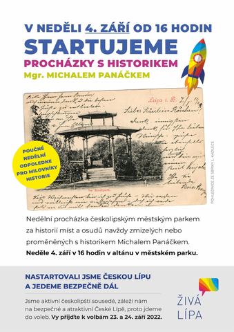 Procházka městským parkem s historikem Michalem Panáčkem